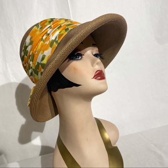 Mary Sachs Vintage Woven W/ Floral Ribbon Hat main image 14